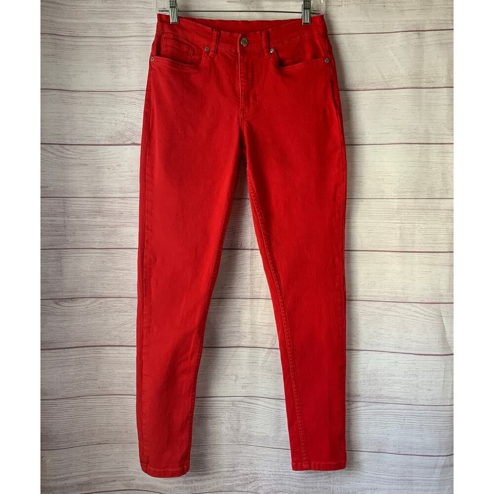 Venus Red Denim Skinny Jeans Size 6